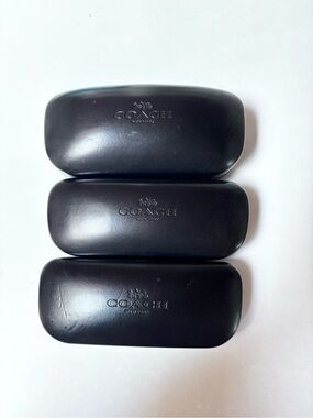 Coach Black Hard Shell Glasses Cases Trio